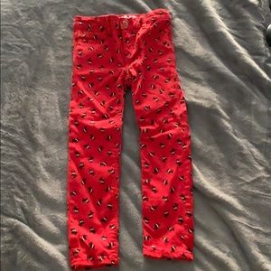 Girls Gap Scottish Terrier print jeans